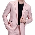 thumbnail image 1 of Busydd Blazer for Men Solid Color Long Sleeve Suit Jacket for Men Casual Lapel Suit Blazers Business Formal Dress Jackets for Men with Pockets S, 1 of 4