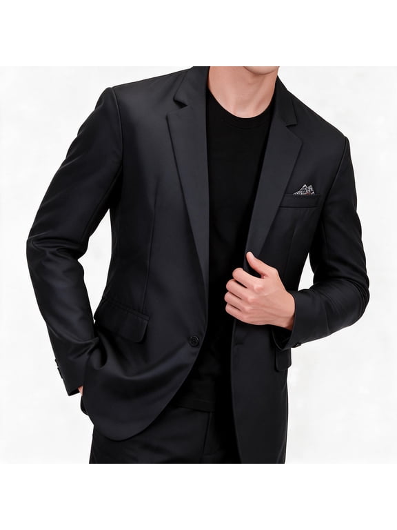 Blazer for Men Solid Color Long Sleeve Suit Jacket for Men Casual Lapel Suit Blazers Business Formal Dress Jackets for Men with Pockets XL