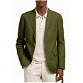 thumbnail image 1 of Busydd Blazer for Men with Notch Lapel Trendy Single Button Closure Solid Color Suit Jackets Formal Business Long Sleeve Suits L, 1 of 7