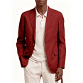 thumbnail image 1 of Busydd Blazer for Men with Notch Lapel Trendy Single Button Closure Solid Color Suit Jackets Formal Business Long Sleeve Suits S, 1 of 7