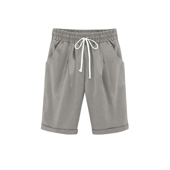 Busydd Boy Shorts 4-15 Years Casual Solid Color Straight Leg Shorts for Teens Comfy Summer Elastic Waist Drawstring Girl Shorts with Pockets