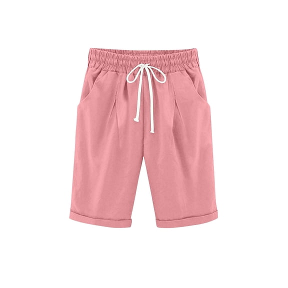 Busydd Boy Shorts 4-15 Years Casual Solid Color Straight Leg Shorts for Teens Comfy Summer Elastic Waist Drawstring Girl Shorts with Pockets