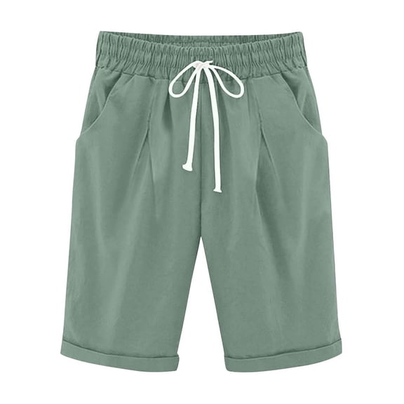 Busydd Boy Shorts 4-15 Years Casual Solid Color Straight Leg Shorts for Teens Comfy Summer Elastic Waist Drawstring Girl Shorts with Pockets