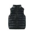 thumbnail image 1 of Busydd Boys Girls Puffer Vest 3-12 Years Solid Color Sleeveless Zipper Boys Winter Jacket Unisex Warm Comfortable Kids Puffer Coats, 1 of 5