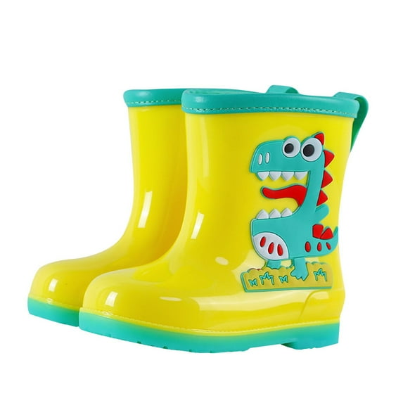 Busydd Boys Girls Rain Boots 3-13 Years Cute Unisex Toddler Shoes Non Slip Outdoor Teen Toddler Rain Boots Fashion Print Kids Shoes