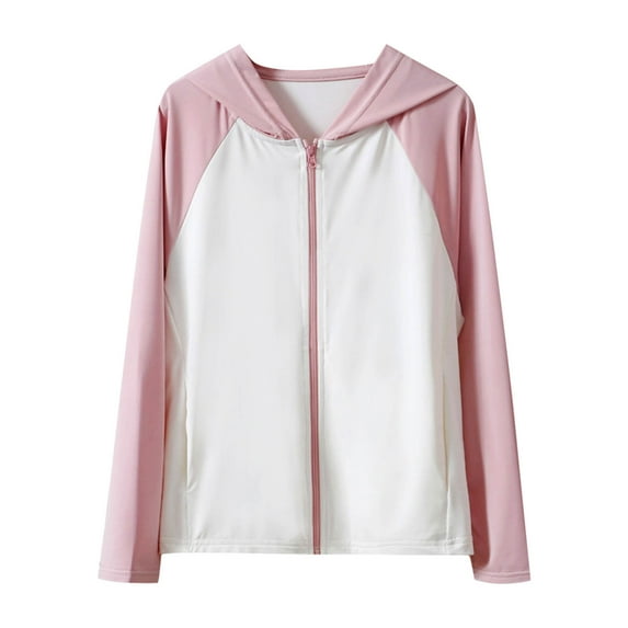 Busydd Boys and Girls Sun Jacket 4-16 Years Long Sleeve Solid Color Zipper Sun Protection Jackets Summer Outdoor Lightweight Unisex Toddler Teen Sun Shirt