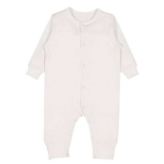 Busydd Boys Romper Casual Long Sleeve Round Neck Girls Clothes Comfortable Cotton Solid Color Button Baby Rompers 6-9 Months