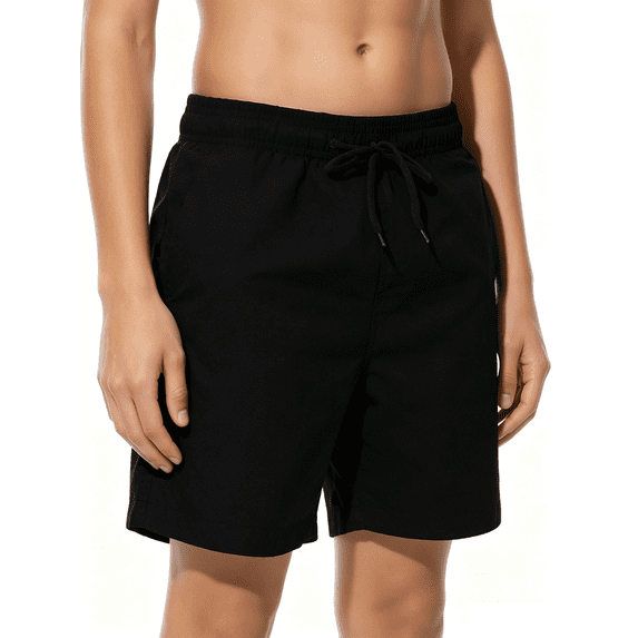 Busydd Boys Swim Trunks 6-14 Years Comfy Solid Color Drawstring Beach Shorts Casual Summer Elastic Waist Boys Shorts with Pockets 8-9 Years