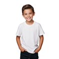 thumbnail image 1 of Busydd Boys and Girls Summer Tops Unisex Casual Solid Color Short Sleeve Round Neck Girls' Tops Comfortable Lightweight Boys Girls Summer Clothes, 1 of 7