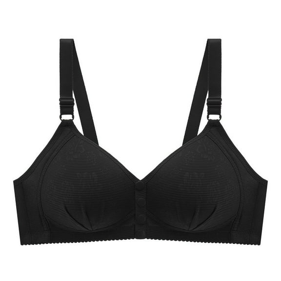 Busydd Bras for Women Full Coverage Wireless Bras for Women Solid Color Seamless Front Closure Bras Comfort Supportive Push Up Bra Casual Everyday Bra