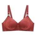 thumbnail image 1 of Busydd Bras for Women Full Coverage Wireless Bras for Women Solid Color Seamless Front Closure Bras Comfort Supportive Push Up Bra Casual Everyday Bra, 1 of 9