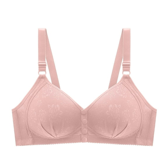 Busydd Bras for Women Full Coverage Wireless Bras for Women Solid Color Seamless Front Closure Bras Comfort Supportive Push Up Bra Casual Everyday Bra