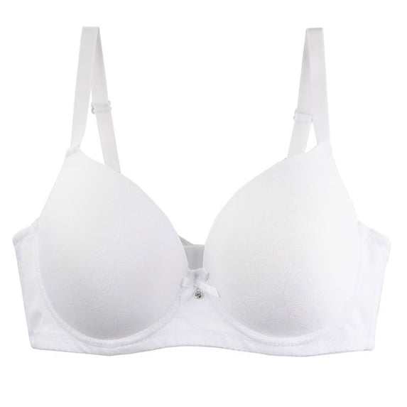 Busydd Bras for Women with Underwire Plus Size for Large Bust High Support Solid Color Push Up Bra Comfy Breathable Back Buckle Everyday Bralette Underwear