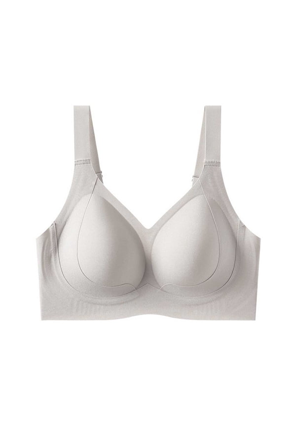 Bras for Women No Underwire Solid Color Supportive Push Up Bra Comfy Breathable Back Buckle Wireless Bralette Plus Size Lift Everyday Underwear for Large Bust