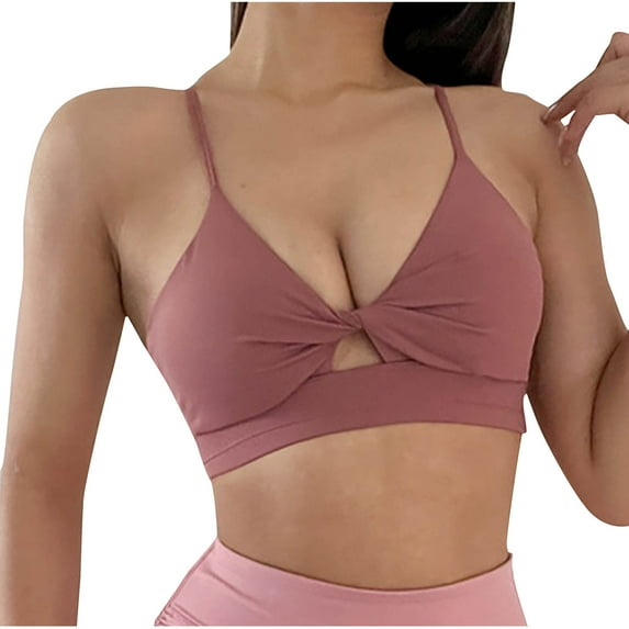 Busydd Bras for Women High Support Sports Bra Solid Color Wireless Bras for Women Fashion Bowknot No Underwire Racerback Bras Lift Push Up Bra