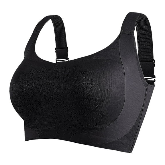 Busydd Bras for Women No Underwire Seamless Lace Push Up Bra Plus Size Wireless Bra for Large Bust Lightweight Breathable Adjustable Everyday Bras
