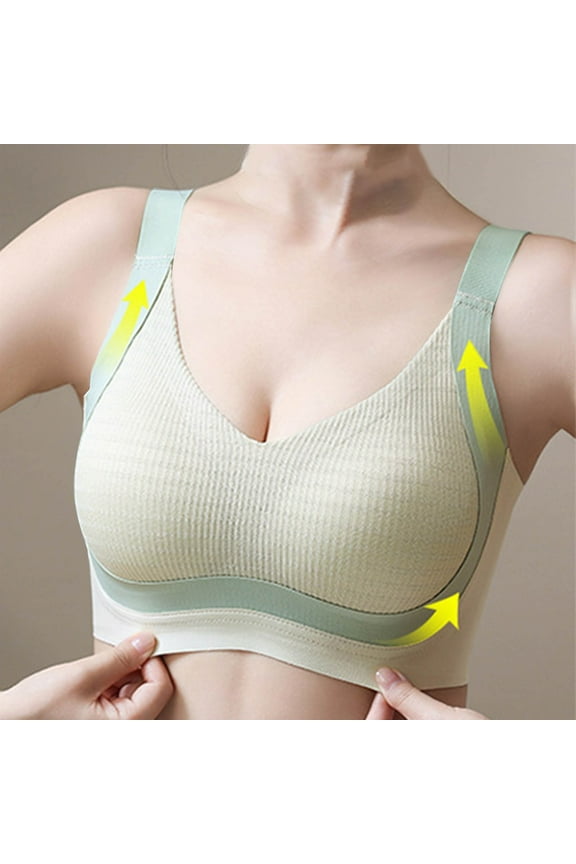 Bras for Women for Large Bust Support and Lift Push Up Bra Breathable Wireless Bras for Women No Underwire Everyday T-Shirt Bras