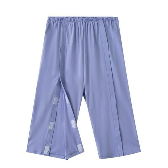 Busydd Capris Pants for Women Elastic Waist Postoperative Care Pants Solid Color Adjustable Casual Pants for Women