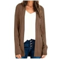thumbnail image 1 of Busydd Cardigan Sweaters for Women Casual Solid Color Open Front Winter Clothes for Women Fashion Knit Long Sleeve Women Cardigan Sweater with Pockets 2XL, 1 of 3