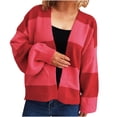thumbnail image 1 of Busydd Cardigan Sweaters for Women Trendy Striped Long Sleeve Womens Cardigan Casual Fall Open Front Women Cardigan Sweater S, 1 of 5