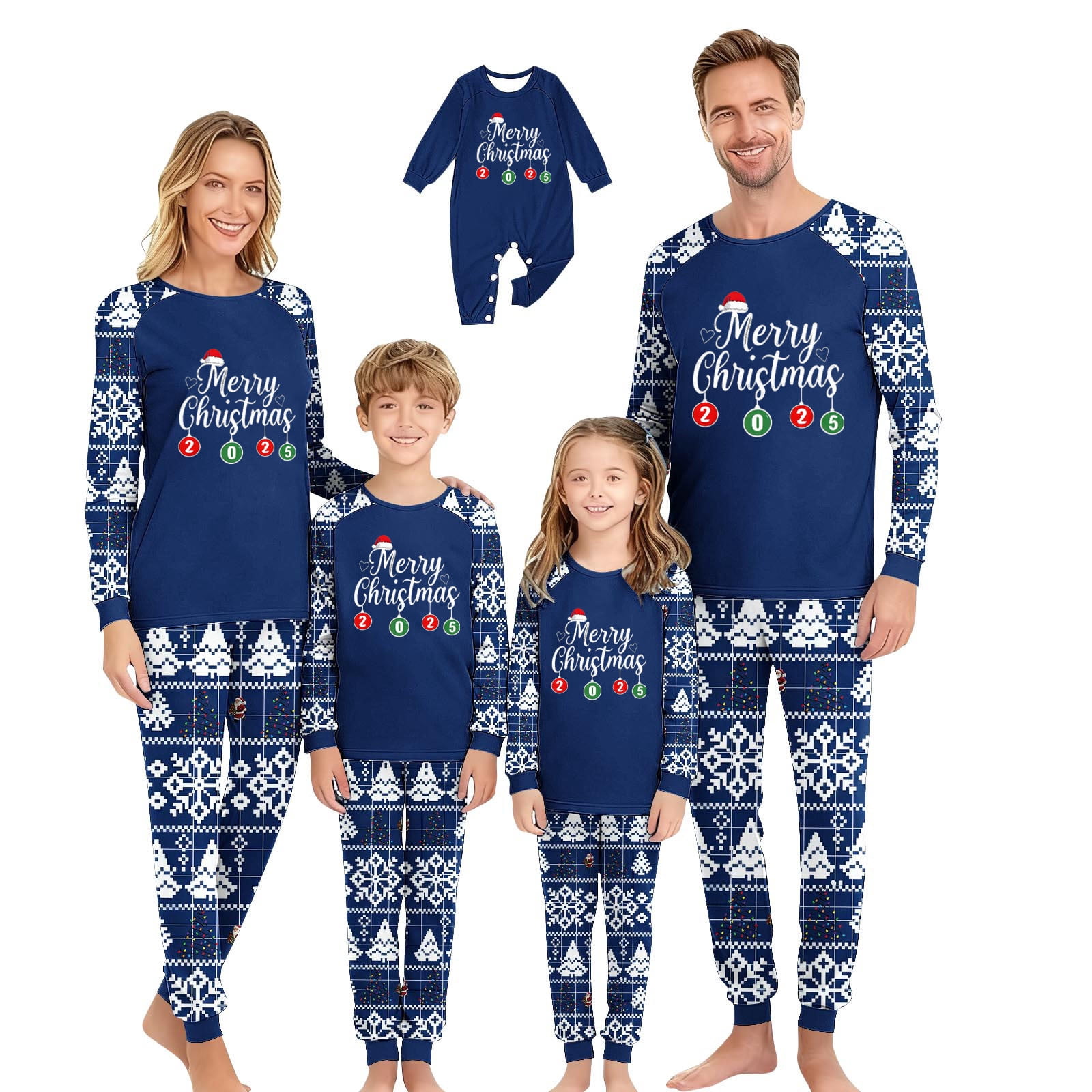 Busydd Christmas Pajamas for Family Casual Comfortable Long Sleeve ...
