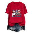 thumbnail image 1 of Busydd Christmas Shirts for Women Trendy Holiday Graphic Round Neck Womens Tops Comfortable Casual Cotton Short Sleeve Womens T Shirts S, 1 of 5