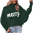 thumbnail image 1 of Busydd Christmas Sweaters for Women Trendy Merry Christmas Turtleneck Women Sweaters Casual Comfy Long Sleeve Pullover Women's Sweaters L, 1 of 9