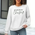 thumbnail image 1 of Busydd Christmas Sweatshirts for Women Fashion Vacation Ribbed Crewneck Sweatshirt Casual Loose Long Sleeve Pullover Sweatshirt L, 1 of 6