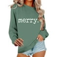 thumbnail image 1 of Busydd Christmas Sweatshirts for Women Trendy Round Neck Print Womens Long Sleeve Tops Casual Comfortable Cotton Xmas Graphic Women's Sweatshirts L, 1 of 6