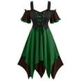 thumbnail image 1 of Busydd Dresses for Women Solid Color off the Shoulder Corset Dress Colorblock Patchwork Holiday Gothic Dresses for Women M, 1 of 8