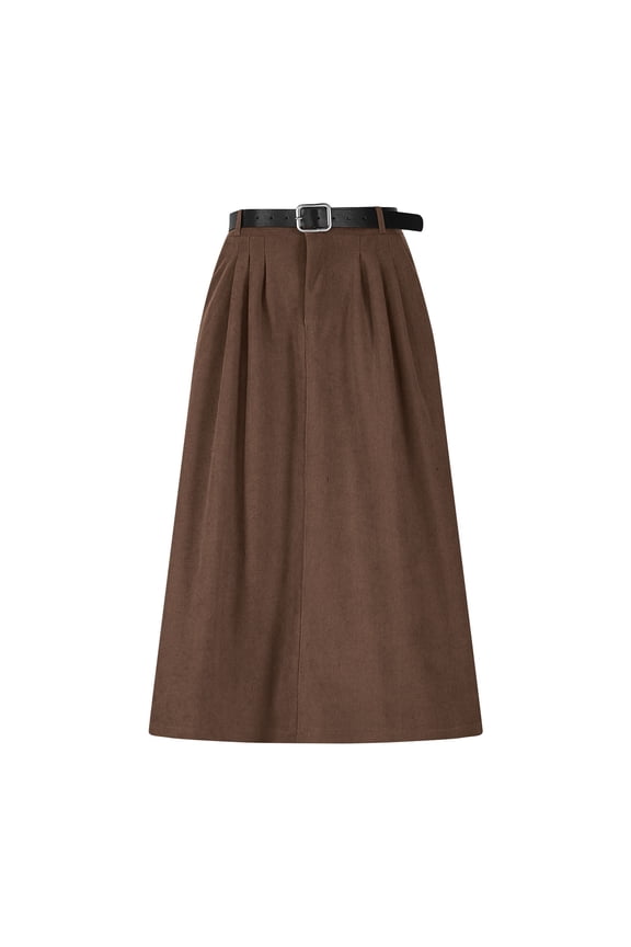 Fall Skirts for Women Trendy Solid Color Cotton Womens Maxi Skirt Casual Flowy Womens