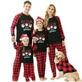 thumbnail image 1 of Busydd Family Christmas Pajamas with Dog Fashion Print Xmas Pajamas Matching Sets Long Sleeve Round Neck Tee Tops Pants Family Matching Outfits for Men/Women/Kids, 1 of 3