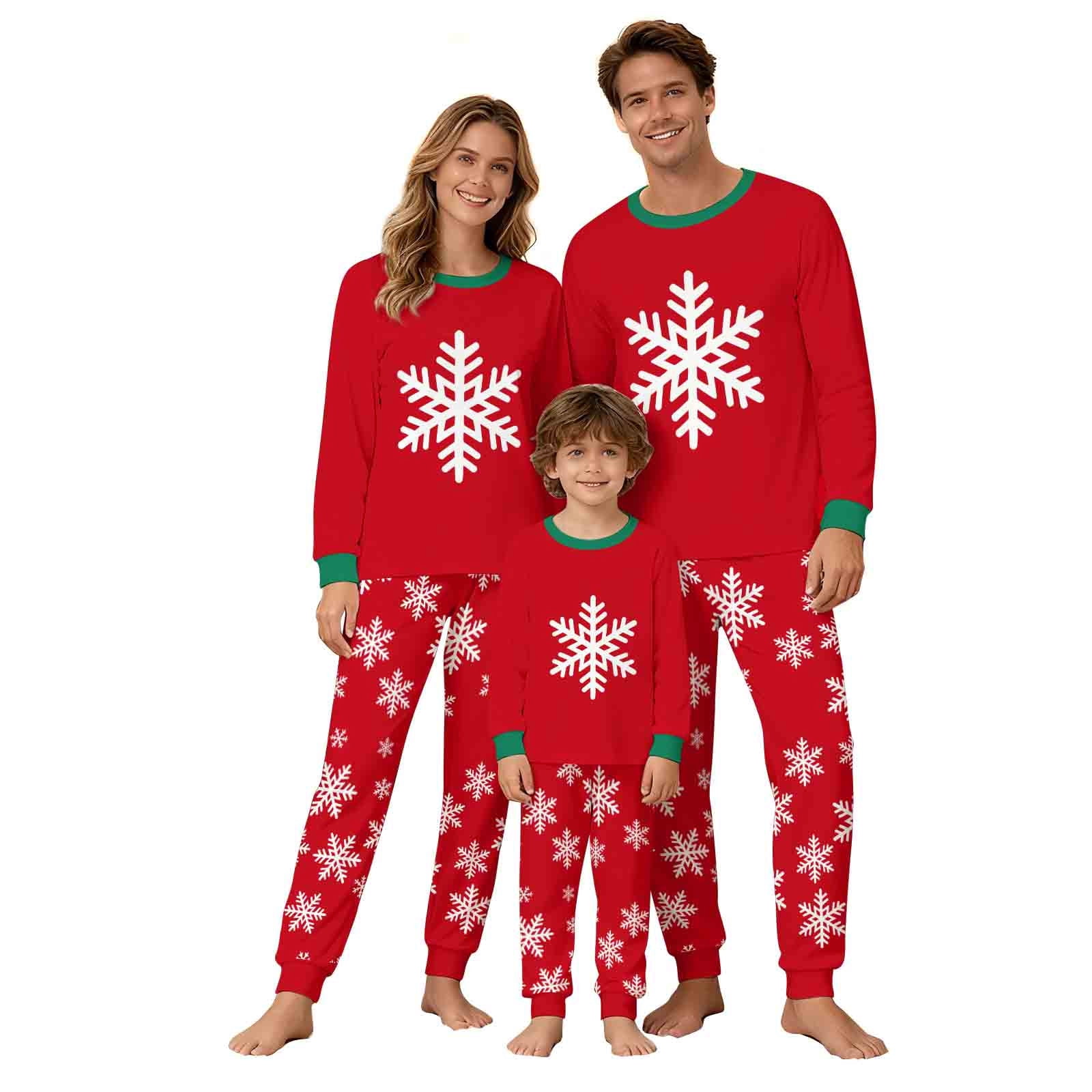 Busydd Family Pajamas Matching Sets Trendy Casual Print Christmas ...