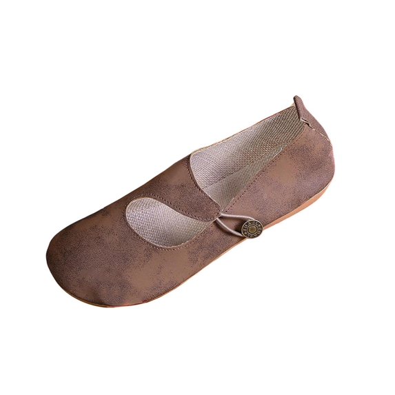 Busydd Flats for Women Trendy Comfortable Round Toe Dress Shoes for Women Casual Versatile Solid Color Slip-On Women Shoes 6.5