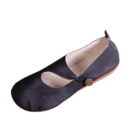 Busydd Flats for Women Trendy Comfortable Round Toe Dress Shoes for Women Casual Versatile Solid Color Slip-On Women Shoes 6