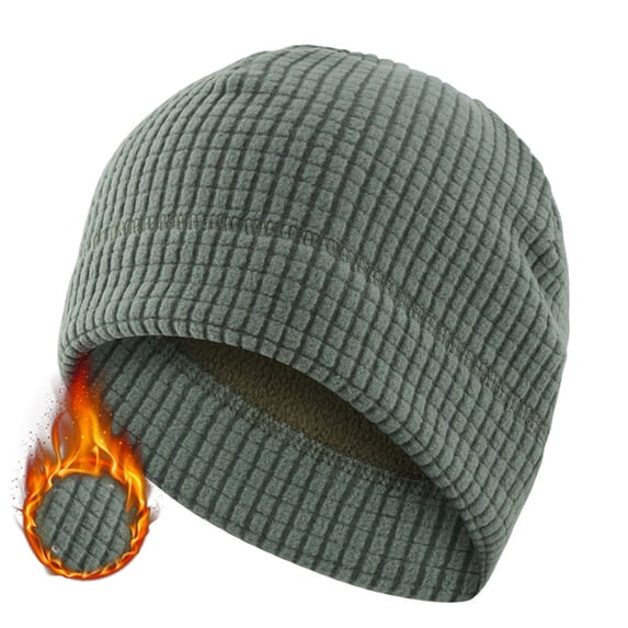 Busydd Fleece Lined Beanie for Men Fashionable Solid Color Skull Caps for Men Casual Warm Windproof Winter Hat
