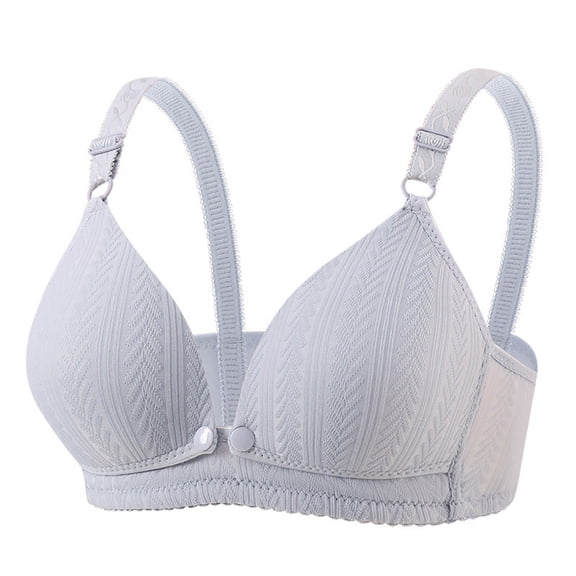 Busydd Front Closure Bras for Women Comfortable Supportive Nursing Bras Solid Color Textured Everyday Push up Bra 38