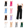 thumbnail image 1 of Busydd Girls Cargo Sweatpants 5-15 Years Solid Color Multi Pocket Casual Pants Comfy Solid Color Elastic Waist Teen Girls Athletic Pants 5-6 Years, 1 of 10