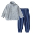 thumbnail image 1 of Busydd Girls Clothes 2 Piece Sets 3-17 Years Unisex Warm Toddler Teen Boy Clothes Sets Solid Color Long Sleeve Zip Fleece Jackets and Pants Girls Winter Outfits 15-16 Years, 1 of 2