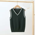 thumbnail image 1 of Busydd Girls Clothes 3-15 Years V Neck Sleeveless Knit Sweaters Comfy Casual Unisex Boys Girls Sweaters Kids Clothing, 1 of 6