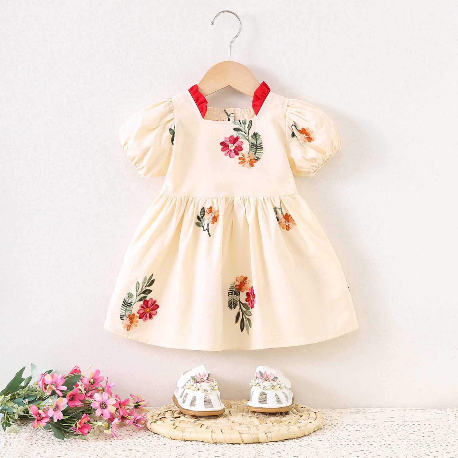 summer baby girl dresses style 2Piece Beach Yellow / 8(6-12M) Little Girls Princess Dress Kids Summer Just sharing the prettiest dresses