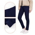 thumbnail image 1 of Busydd Girls' Leggings 3-13 Years Solid Color Little Girls Clothes Stretch Workout Yoga Teen Girls Leggings Winter Warm Fleece Lined Leggings for Girls 9 Years, 1 of 9
