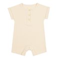 thumbnail image 1 of Busydd Girls Romper Casual Short Sleeve Round Neck Baby Rompers Comfortable Cotton Solid Color Button Boy Clothes 6-9 Months, 1 of 6