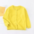 thumbnail image 1 of Busydd Girls Sweaters 2-10 Years Unisex Comfy Knit Sweater Long Sleeve Round Neck Button Cardigans Casual Boys Girls Clothes, 1 of 6