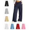 thumbnail image 1 of Busydd Girls Sweatpants 5-15 Years Casual Baggy Solid Color Wide Leg Sweatpants Elastic Waist Side Pockets Lounge Pants 14-15 Years, 1 of 9