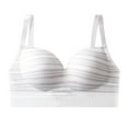thumbnail image 1 of Busydd Girls Underwear No Underwire Striped Support and Lift Push Up Bra Comfy Breathable Wireless Bra Seamless Everyday T-Shirt Bras, 1 of 2
