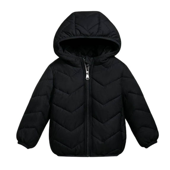 Busydd Girls Winter Coat 1-13 Years Comfortable Warm Solid Color Long Sleeve Boys Winter Coat Casual Hooded Zipper Puffer Jacket Little Girls Clothes with Pockets 9-10 Years