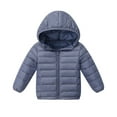 thumbnail image 1 of Busydd Girls Winter Coat 4-14 Years Unisex Solid Color Kids Puffer Jacket Fashion Warm Long Sleeve Boys Winter Coats Zip Hooded Teen Winter Jacket with Pockets 4 Years, 1 of 4