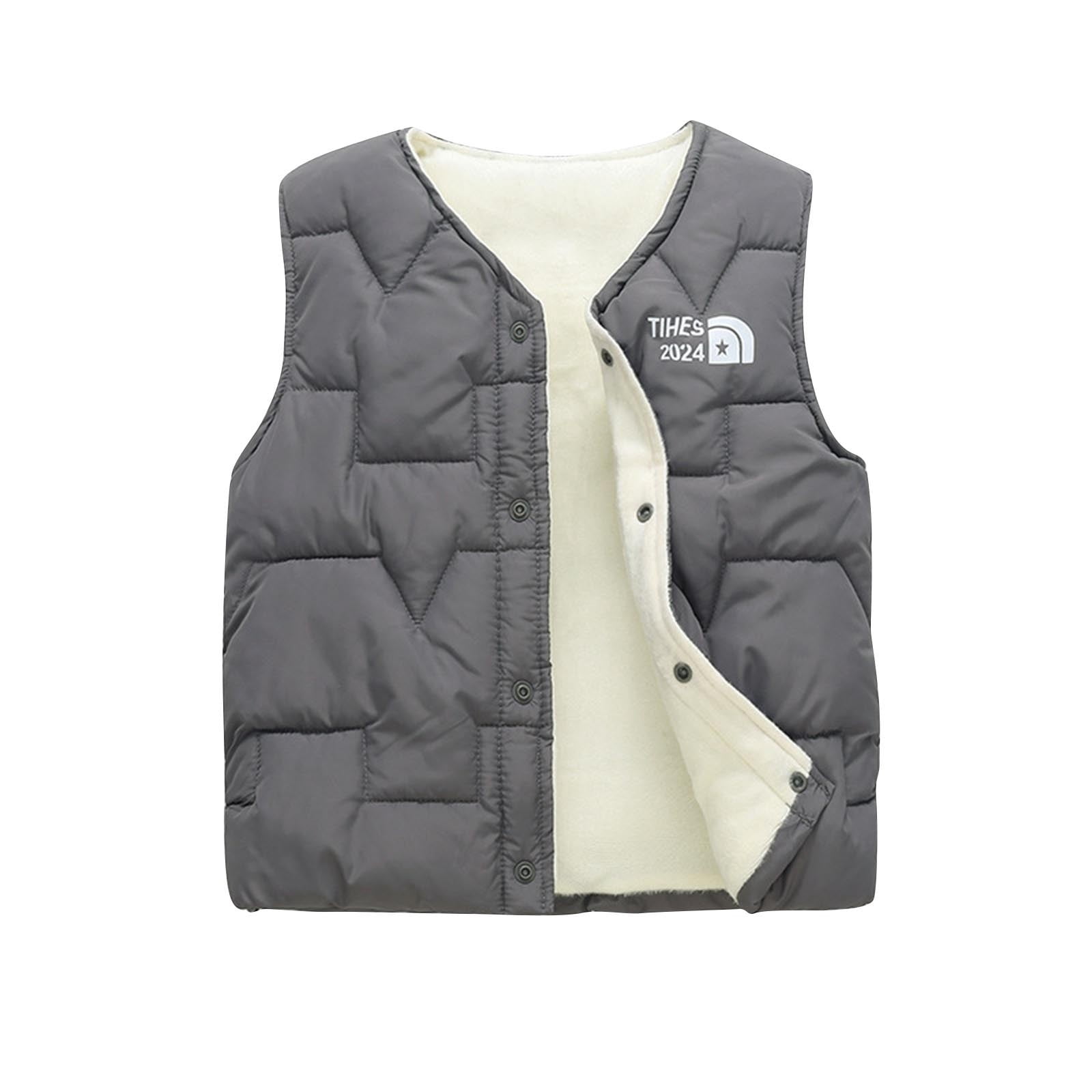 Girls Mustard Quilted Sleeveless Vest With Polar Fleece Lining main image 0