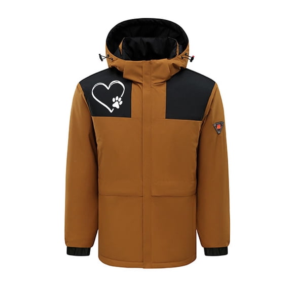 Busydd Heated Jacket for Men and Women with 4 Heating Zones USB Rechargeable Heated Coats Fashion Unisex Long Sleeve Warming Winter Jacket Casual Zipper Pockets Hooded Windbreaker Jacket